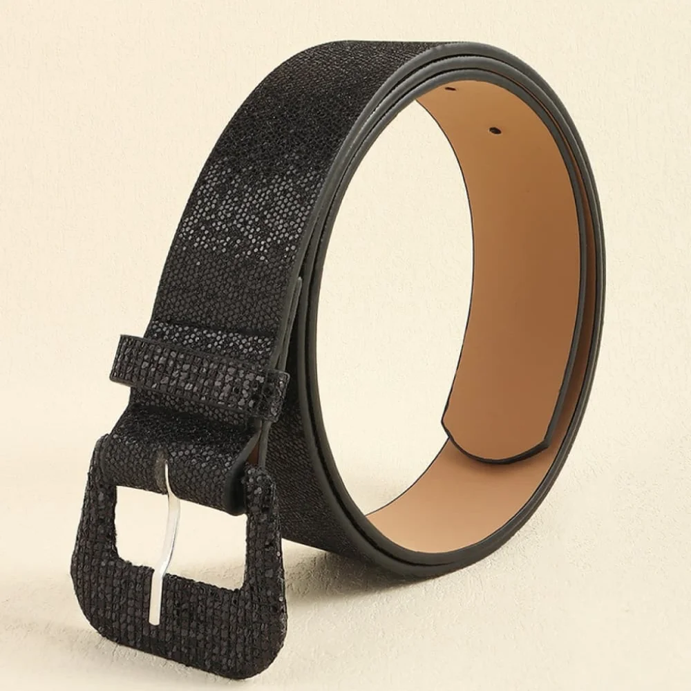 Stylish Glitter Buckle Belt
